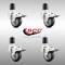 Service Caster 3 Inch 316SS Thermoplastic Rubber Swivel 1-7/8 Inch Stem Caster Set Lock Brake SCC-SS316TTLEX20S314-TPRB-178-4 - alternate 3